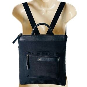 Highway Handbags Mini Backpack Japanese Nylon & Leather Black Minimalist Travel